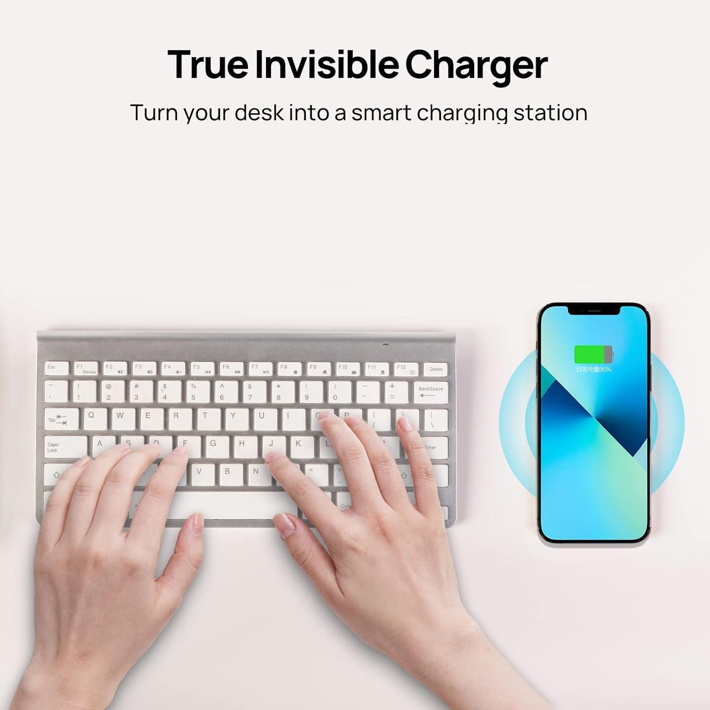 🚀 Invisible Under-Desk Wireless Charger – Your Desk, Now a Self-Charging Surface