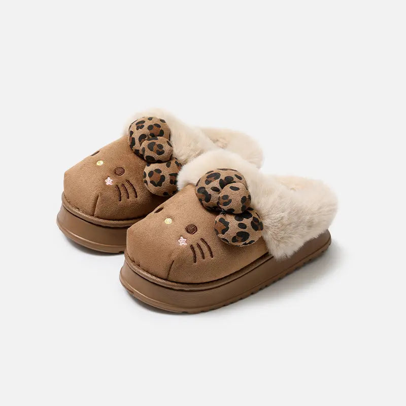 Cozy Hello KT Plush Slippers: Buy 2, Get 60% Off!