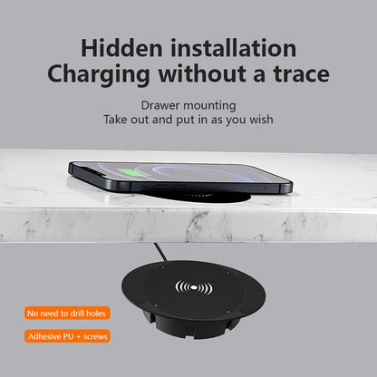 🚀 Invisible Under-Desk Wireless Charger – Your Desk, Now a Self-Charging Surface
